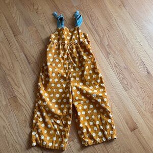 Polka Dot Kids Jumpsuit - Orange and Blue